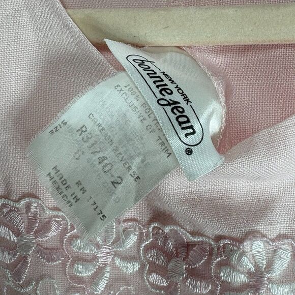 Bonnie Jean Girls Pageant Boutique Dress Size 8 Pink Floral Lace Tulle - Picture 7 of 8